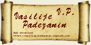 Vasilije Padežanin vizit kartica